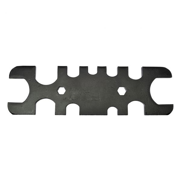 MESSER Gasbrennerschlüssel 5 mm Stahlblech, schwarz, mit 13 Schlüsselweiten