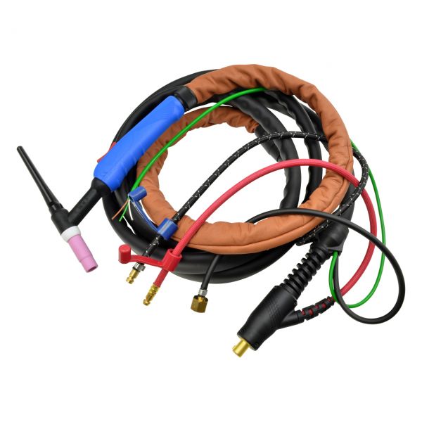 Brenner SR18, 4m, wassergekühlt, Doppeldrucktaster, 13 mm Dorn, Gas 1/4" RH