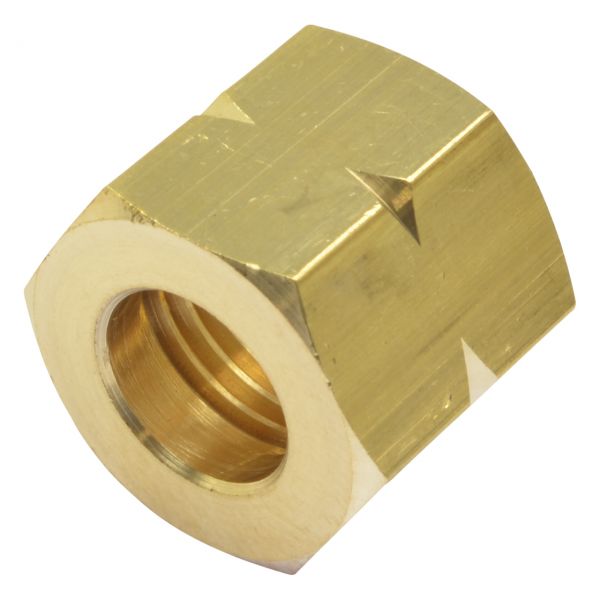 Überwurfmutter, 1/4'' LH, Bohrung 9,5 mm, Tülle Ø 6 mm