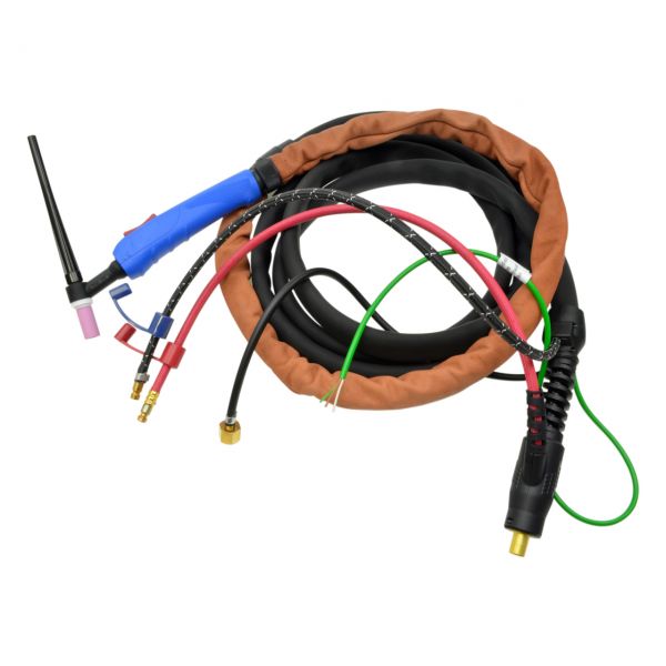 Brenner SR20, 4m, wassergekühlt, Doppeldrucktaster, 13 mm Dorn, Gas 1/4" RH