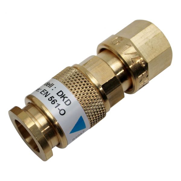 Schnellkupplung Druckminderer, D-Serie (EN 561), Sauerstoff, 1/4" RH