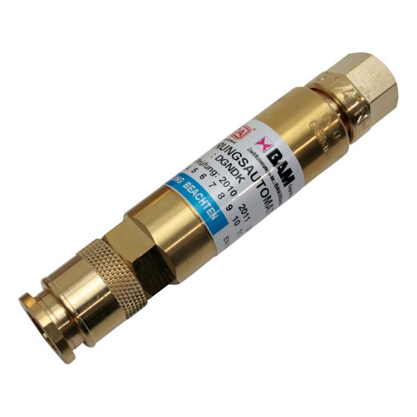 Sicherheitseinrichtung Druckminderer, D-Serie (EN 561), Sauerstoff, 1/4" RH