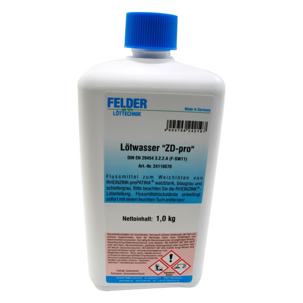 Lötwasser ZD-pro nach EN 29454, 1000 g Flasche