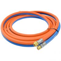 Zwillingsschlauch, Allbrenngas/Sauerstoff, 9x3,5/6x5 mm, fertig montiert