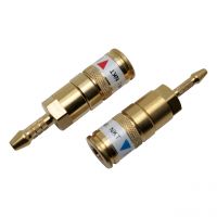 Schnellkupplung Brenner, N-Serie Kupplung, Sauerstoff, Tülle 4 mm