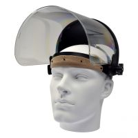 Gesichtsschutz, klar, Kopfhalterung, klappbare PC Scheibe 360x200x1mm