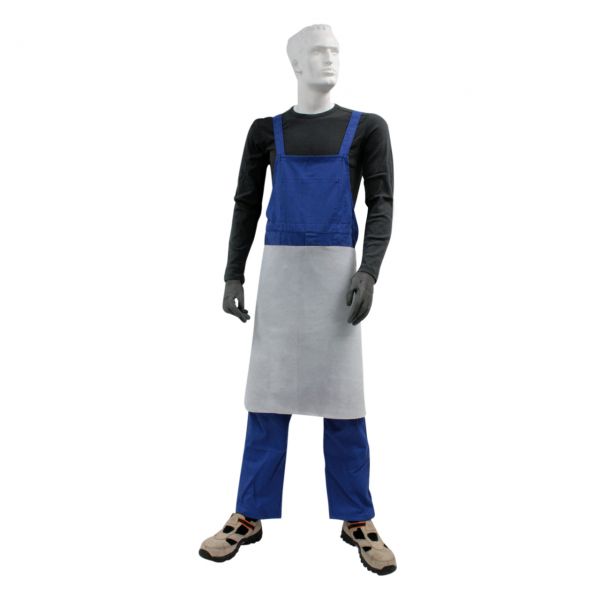 Halbschürze, Spaltleder, grau, Größe 60 x 70 cm