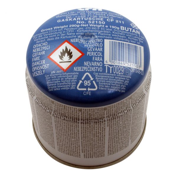 Ersatzkartusche Butangas für LM1000 & PZO7000, 419 ml/190 g