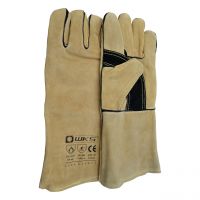 MIG/MAG Spaltlederhandschuh, braun, Kevlar®, Länge 35 cm