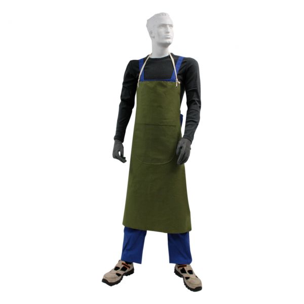 Segeltuchschürze, olivgrün, Größe 80 x 100 cm