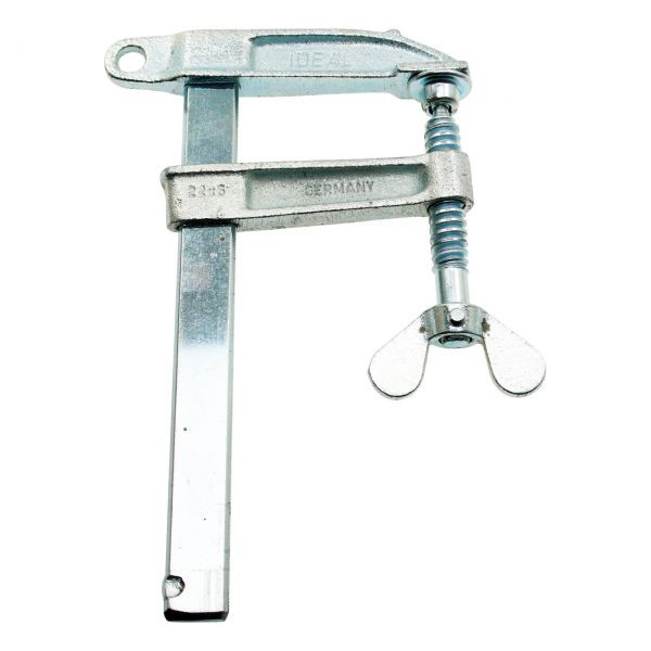 Pol-Zwinge mit Flügelschraube, 400 A, 80 x 150 mm, Schiene 22 x 6 mm, Germany