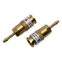 Schnellkupplung Brenner, D-Serie Kupplung (EN 561), Sauerstoff, Tülle 4 mm