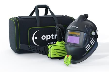 optrel® vegaview 2.5, schwarz, DIN 2,5/8-12, Frischlufthelm mit e3000X