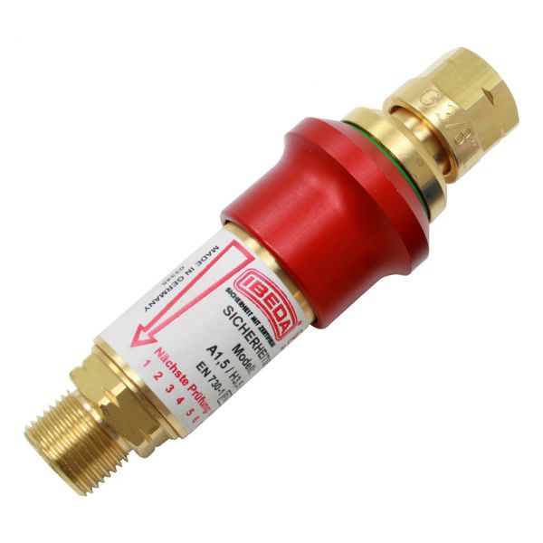 Sicherheitseinrichtung Druckminderer DS1000, Azetylen, G3/8" LH