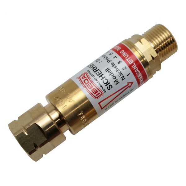 Sicherheitseinrichtung Druckminderer, Brenngase, 3/8" LH