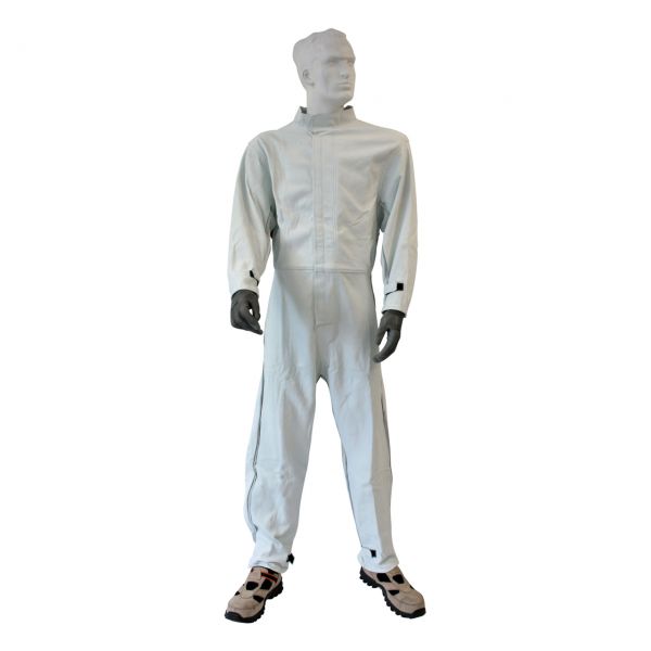 Sandstrahloverall aus Vollleder, Rücken aus Baumwolle