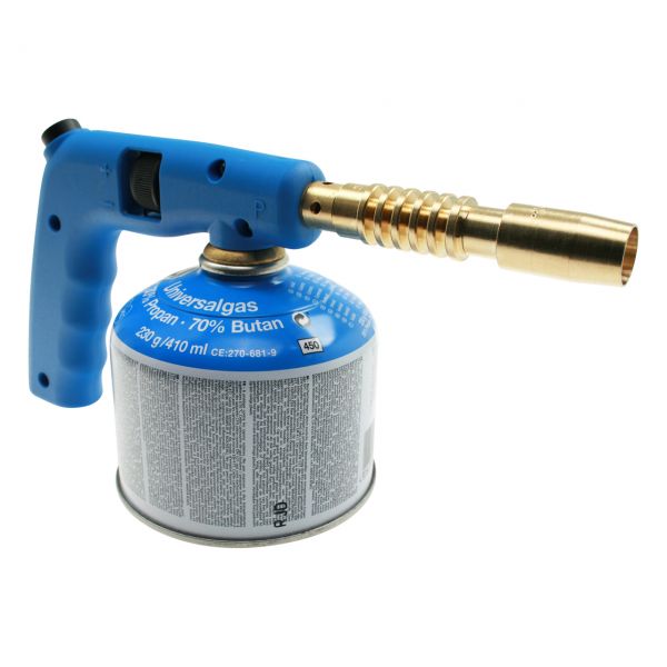 Lötlampe PC140 mit Piezo Zündung, Gaskartusche 230 g/410 ml