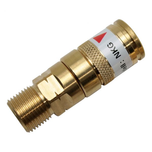 Schnellkupplung Brenner, N-Serie Kupplung, Brenngase, 3/8" LH Außengewinde