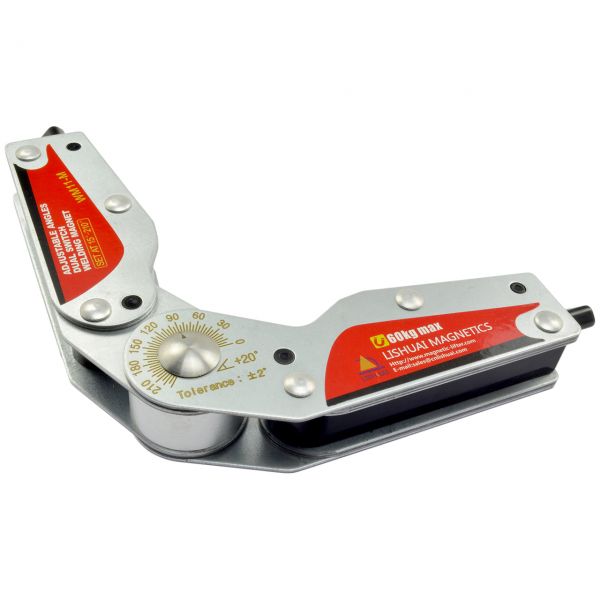 Winkelfixierer variabel 15-210°, abschaltbar, 168x104x31 mm, Kraft ca.50 kg