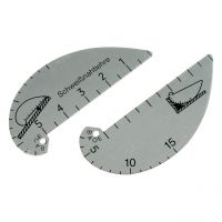 Radienlehre aus Alu, einfache Ausführung