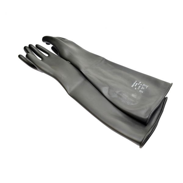 Latex Handschuhe, Länge 61cm, schwarz, Gr. 10.5