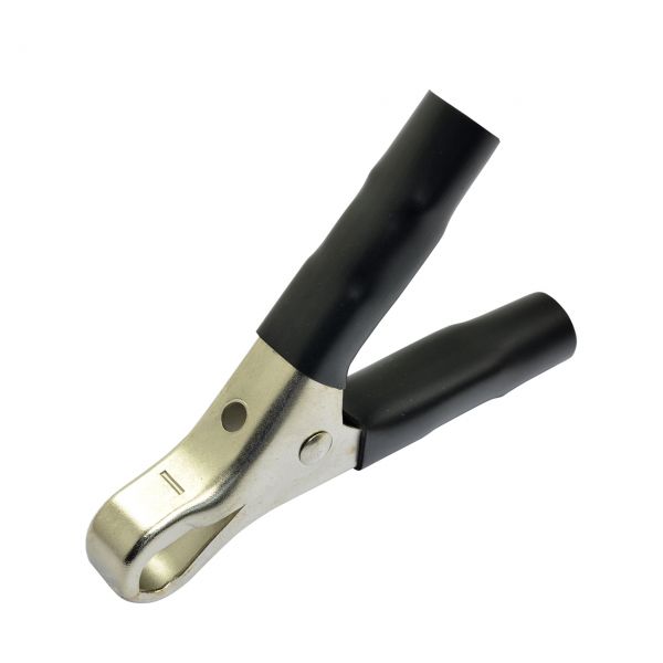 Batterieklemme, 40 A, schwarz, Griffisolation, Flachsteckanschluss 6 mm